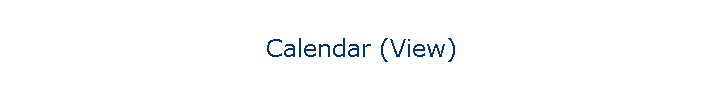 Calendar (View)