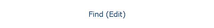 Find (Edit)