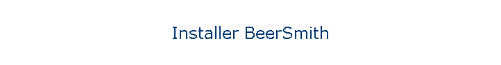 Installer BeerSmith