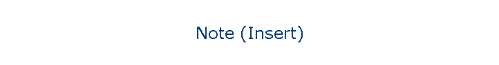 Note (Insert)