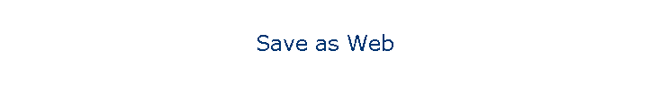 Save as Web