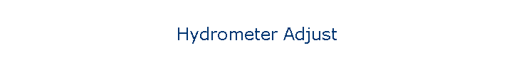 Hydrometer Adjust