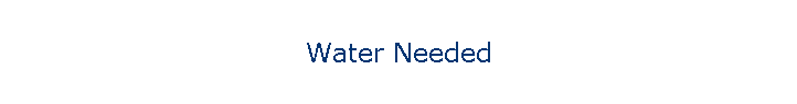 Water Needed