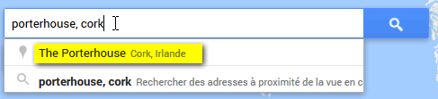 Rechercher une nouvelle adresse à ajouter