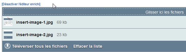 Téléverser plusieurs fichiers